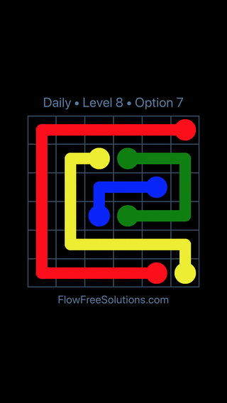 Solution and Answer to the Puzzle for Flow Date Thursday, May 5, 2016 Level 8