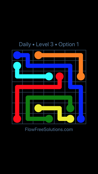 Solution and Answer to the Puzzle for Flow Date Friday, May 6, 2016 Level 3