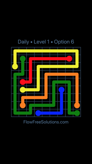 Saturday, September 16, 2023 Flow Free Level 1 Daily Puzzle Solution ...