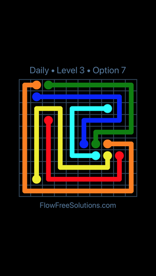 Sunday, March 3, 2024 Flow Free Level 3 Daily Puzzle Solution and ...