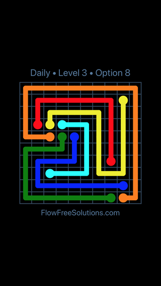 Solution and Answer to the Puzzle for Flow Date Sunday, May 8, 2016 Level 3