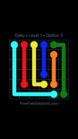 Solution and Answer to the Puzzle for Flow Date Monday, January 16, 2017 Level 1