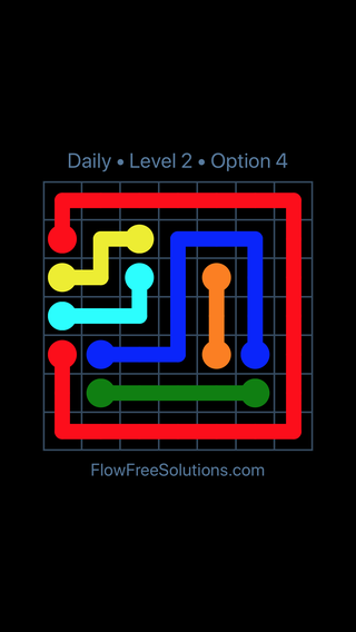 Solution and Answer to the Puzzle for Flow Date Monday, January 16, 2017 Level 2