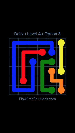 Solution and Answer to the Puzzle for Flow Date Monday, January 16, 2017 Level 4