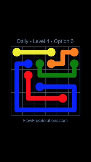 Solution and Answer to the Puzzle for Flow Date Monday, October 24, 2016 Level 4