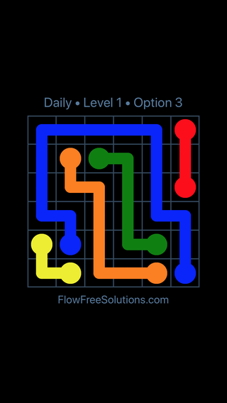Solution and Answer to the Puzzle for Flow Date Tuesday, November 20, 2018 Level 1