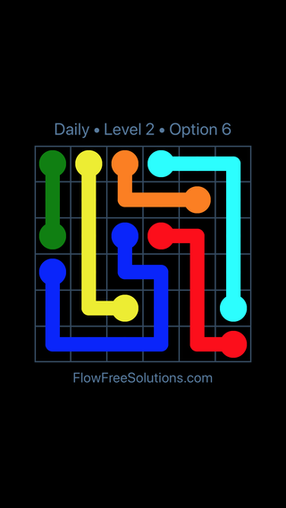 Solution and Answer to the Puzzle for Flow Date Tuesday, August 2, 2016 Level 2