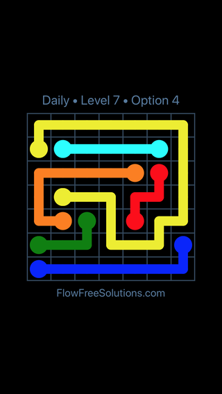 Solution and Answer to the Puzzle for Flow Date Tuesday, August 2, 2016 Level 7