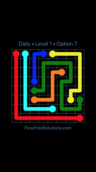 Solution and Answer to the Puzzle for Flow Date Wednesday, May 11, 2016 Level 1