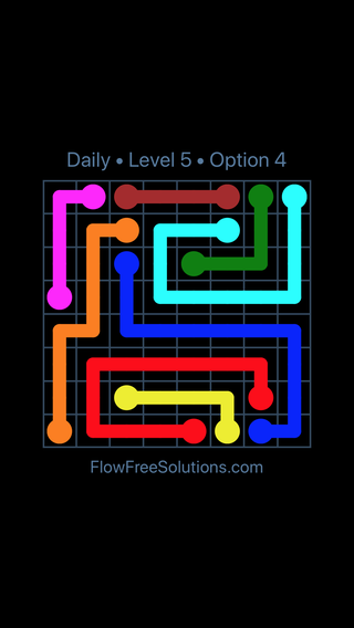 Solution and Answer to the Puzzle for Flow Date Wednesday, May 11, 2016 Level 5