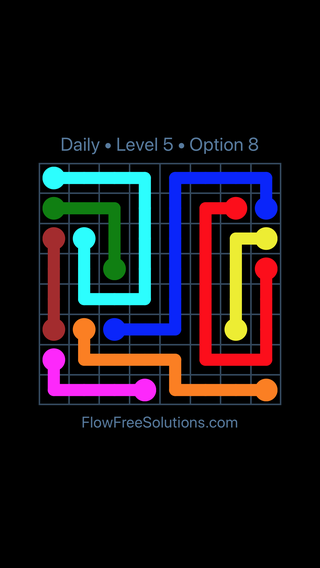 Solution and Answer to the Puzzle for Flow Date Wednesday, May 11, 2016 Level 5