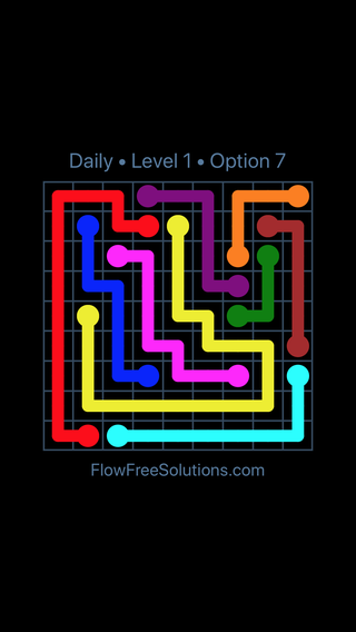 Solution and Answer to the Puzzle for Flow Date Thursday, May 12, 2016 Level 1