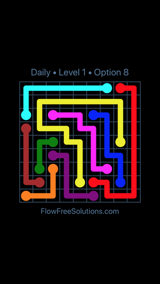 Solution and Answer to the Puzzle for Flow Date Thursday, May 12, 2016 Level 1