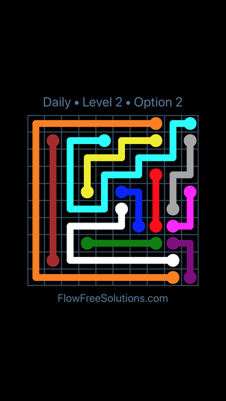 Solution and Answer to the Puzzle for Flow Date Thursday, May 12, 2016 Level 2