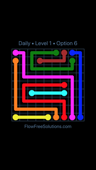 Solution and Answer to the Puzzle for Flow Date Friday, October 28, 2016 Level 1
