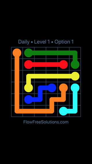 Solution and Answer to the Puzzle for Flow Date Monday, August 1, 2022 Level 1