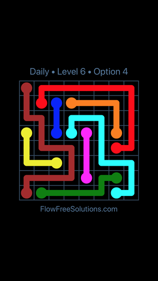 Solution and Answer to the Puzzle for Flow Date Monday, August 1, 2022 Level 6