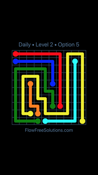 Solution and Answer to the Puzzle for Flow Date Friday, August 5, 2022 Level 2