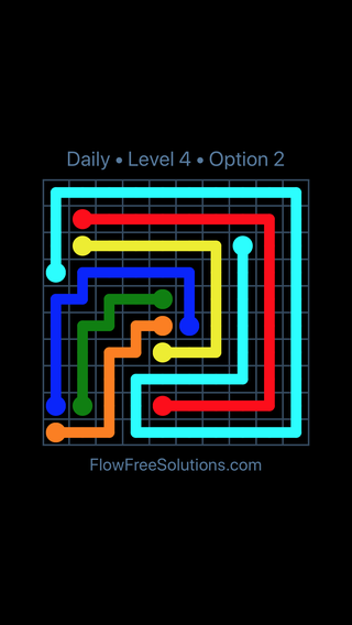 Solution and Answer to the Puzzle for Flow Date Saturday, August 6, 2022 Level 4