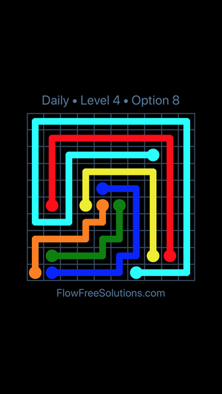 Solution and Answer to the Puzzle for Flow Date Saturday, August 6, 2022 Level 4