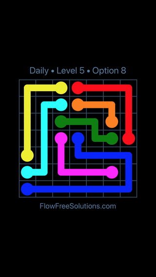 Solution and Answer to the Puzzle for Flow Date Monday, August 12, 2019 Level 5