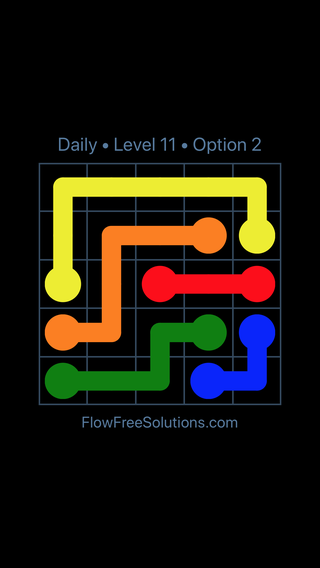 Solution and Answer to the Puzzle for Flow Date Tuesday, May 24, 2016 Level 11