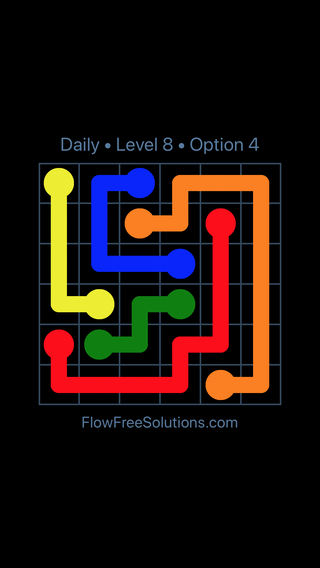 Solution and Answer to the Puzzle for Flow Date Tuesday, August 16, 2016 Level 8