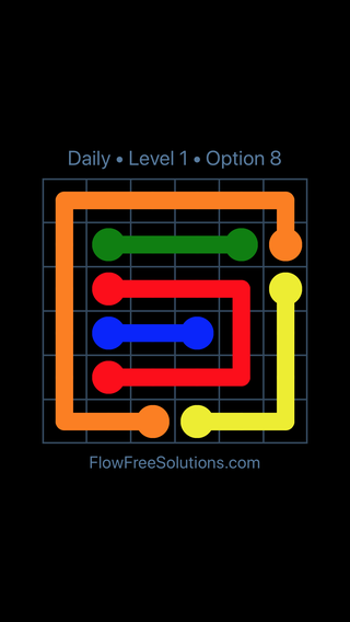 Solution and Answer to the Puzzle for Flow Date Thursday, May 26, 2016 Level 1