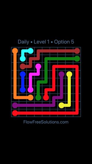 Friday, June 14, 2024 Flow Free Level 1 Daily Puzzle Solution and ...