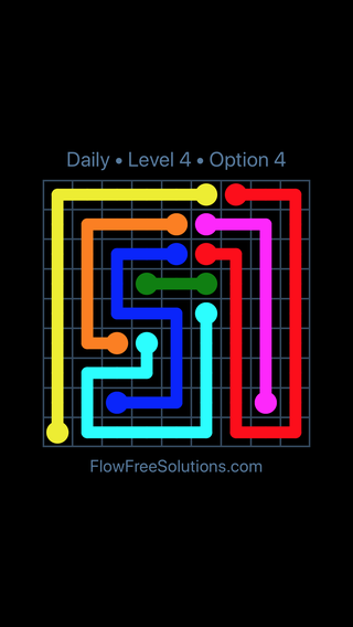 Solution and Answer to the Puzzle for Flow Date Friday, August 16, 2019 Level 4