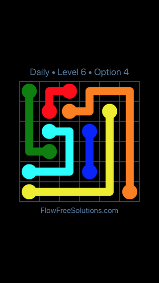 Solution and Answer to the Puzzle for Flow Date Tuesday, November 19, 2019 Level 6