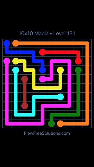 flow free bridges level 10x10 daily challenge