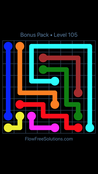 Solution and Answer to the Puzzle for Flow Free Bonus Pack Level 15