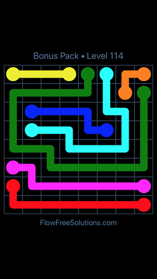 Solution and Answer to the Puzzle for Flow Free Bonus Pack Level 24