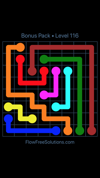Solution and Answer to the Puzzle for Flow Free Bonus Pack Level 26