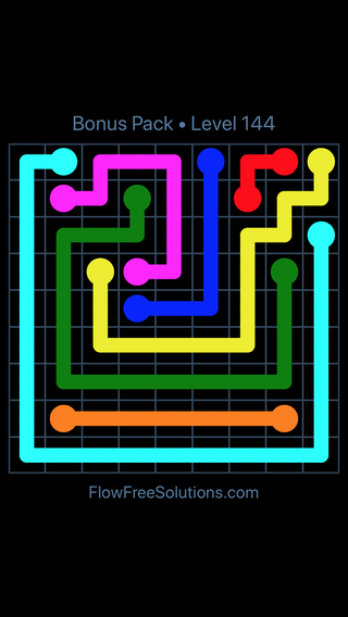 Solution and Answer to the Puzzle for Flow Free Bonus Pack Level 24