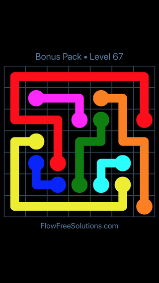 Solution and Answer to the Puzzle for Flow Free Bonus Pack Level 7
