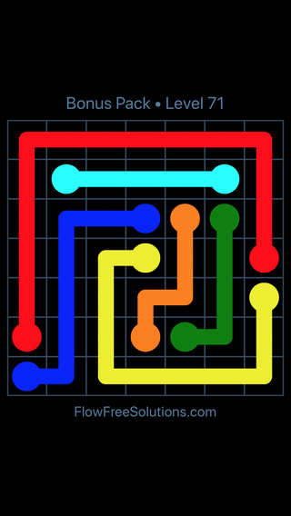 Solution and Answer to the Puzzle for Flow Free Bonus Pack Level 11