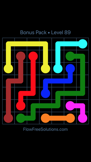 Solution and Answer to the Puzzle for Flow Free Bonus Pack Level 29