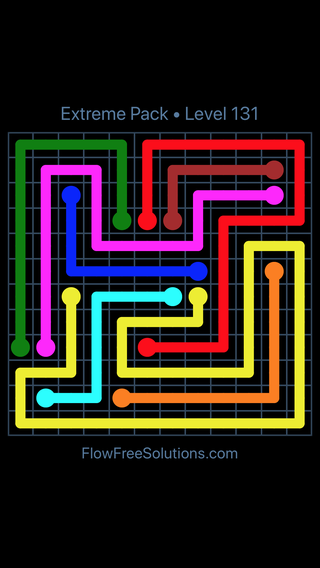 Solution and Answer to the Puzzle for Flow Free Extreme Pack Level 11