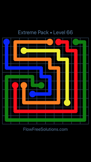 Solution and Answer to the Puzzle for Flow Free Extreme Pack Level 6