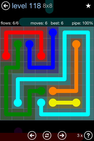 Flow Free Solutions - Flow Rainbow Pack Set 5x5 Level 118