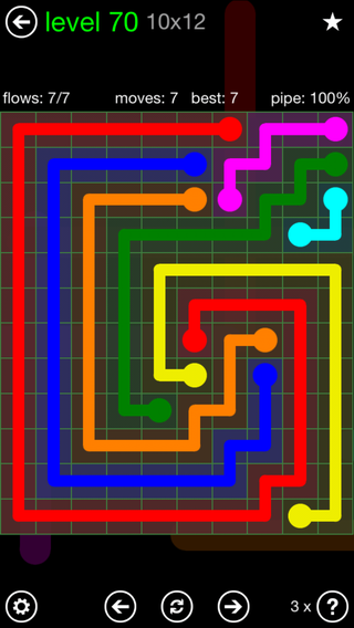 24 for solution game Free  Flow Level 8x8 Set Flow 70 Rectangle Pack Solutions