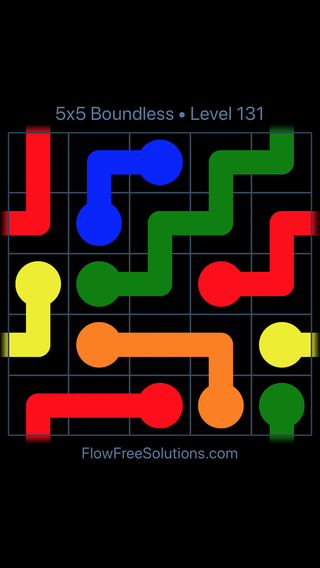Solution and Answer to the Puzzle for Warps 5x5 Boundless Level 131