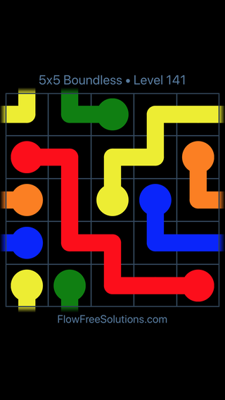 Solution and Answer to the Puzzle for Warps 5x5 Boundless Level 141