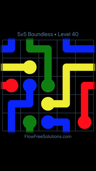 Solution and Answer to the Puzzle for Warps 5x5 Boundless Level 40