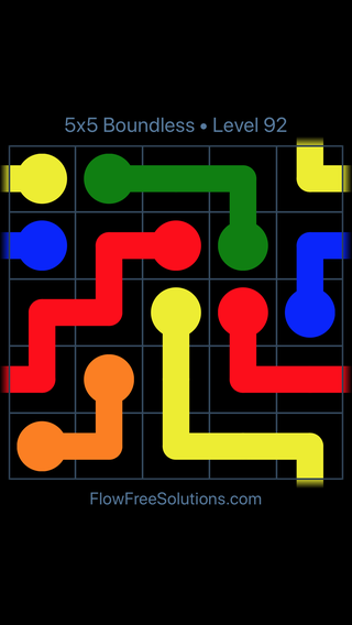 Solution and Answer to the Puzzle for Warps 5x5 Boundless Level 92