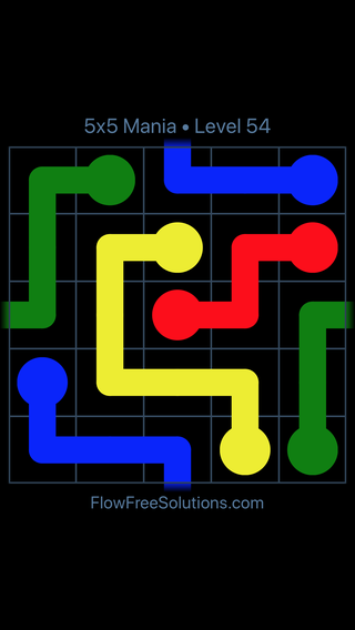 Solution and Answer to the Puzzle for Warps 5x5 Mania Level 54