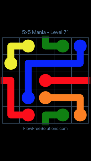Solution and Answer to the Puzzle for Warps 5x5 Mania Level 71