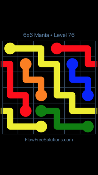 Solution and Answer to the Puzzle for Warps 6x6 Mania Level 76